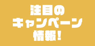 注目のキャンペーン情報！